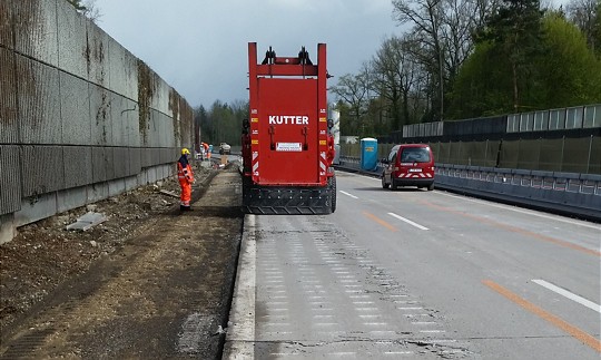  Abbruch Betonfahrbahn auf A6 